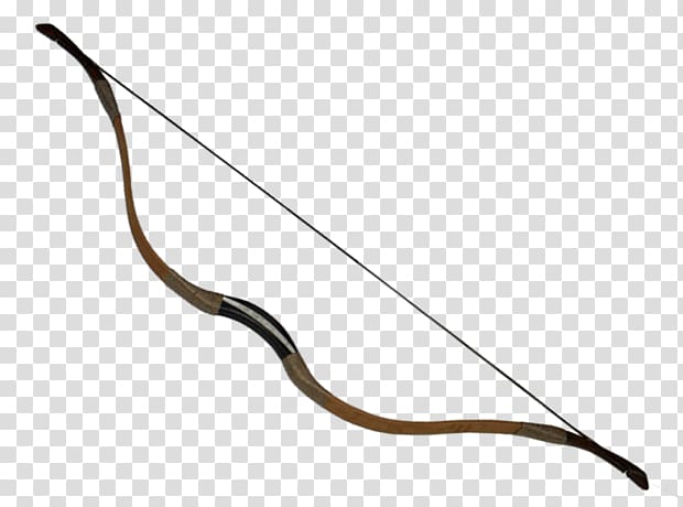 brown wooden composite bow, Bow and arrow Middle Ages Recurve bow Archery, bow transparent background PNG clipart