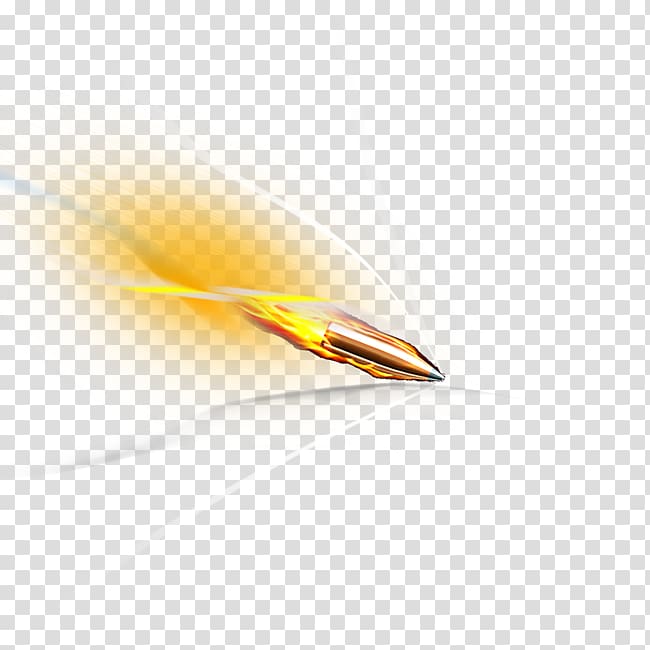 burning pencil illustration, Yellow , bullet transparent background PNG clipart