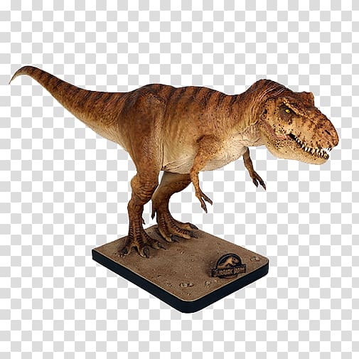 Velociraptor Jurassic Park John Hammond Statue Film, Tyrannosaurus transparent background PNG clipart