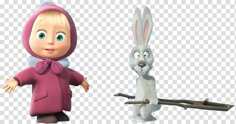 Masha and the Bear Hare , bear transparent background PNG clipart