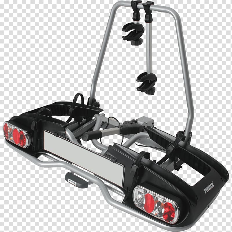 Bicycle carrier Bicycle carrier Tow hitch Electric bicycle, car transparent background PNG clipart