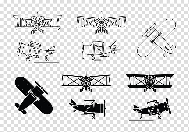 Airplane Biplane Fixed-wing aircraft, aircraft transparent background PNG clipart