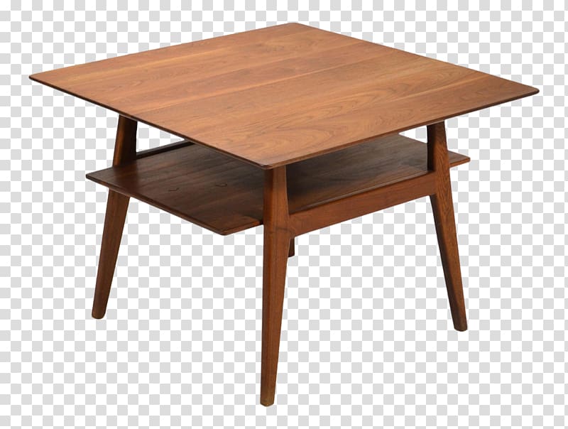 Coffee Tables Furniture Parsons table Wood, walnut transparent background PNG clipart