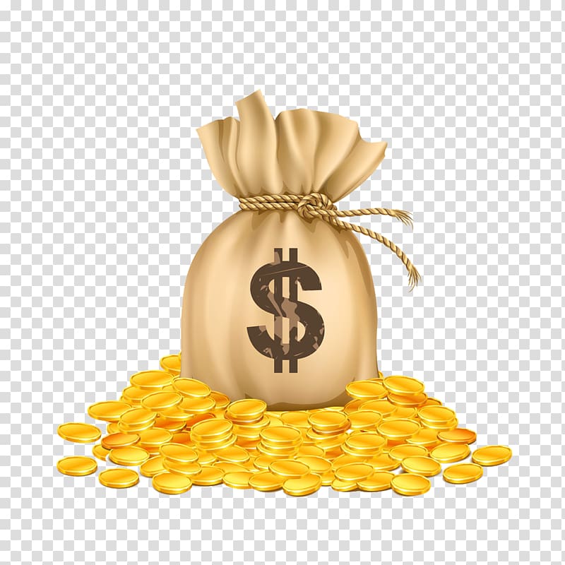 Gold coin illustration Money, purse transparent background PNG clipart