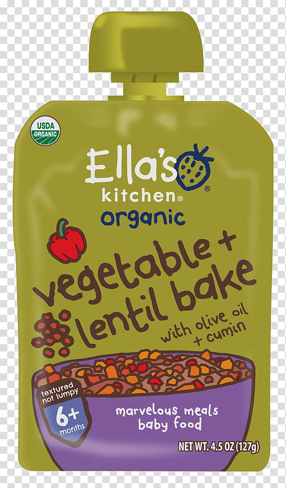 Organic food Baby Food Ella\'s Kitchen Purée Vegetable, vegetable transparent background PNG clipart