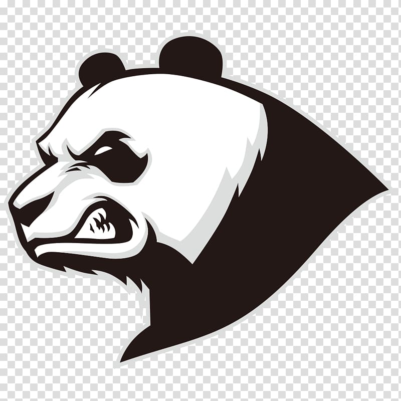panda haed illustration, Counter-Strike: Global Offensive ESL One Cologne 2016 Fluffy Gangsters Nemiga Gaming, Angry Panda transparent background PNG clipart