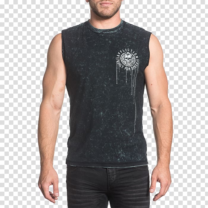 T-shirt Affliction Clothing Sleeve, T-shirt transparent background PNG clipart