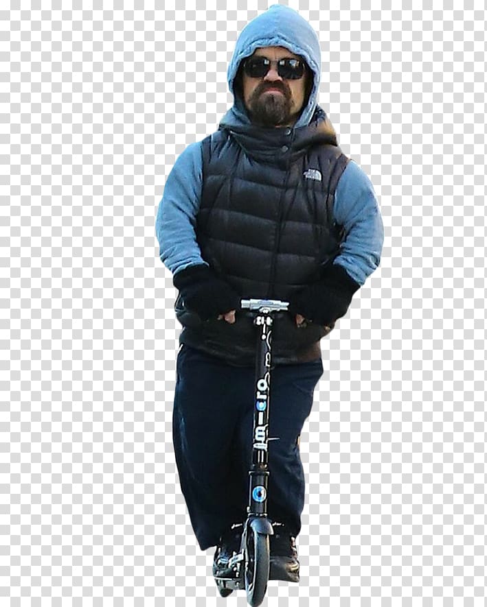 man riding scooter, Game of Thrones Peter Dinklage Tyrion Lannister Scooter Jaime Lannister, Peter Dinklage transparent background PNG clipart