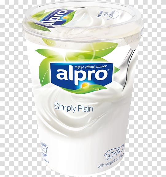 Milk Cream Soy yogurt Alpro Yoghurt, milk transparent background PNG clipart