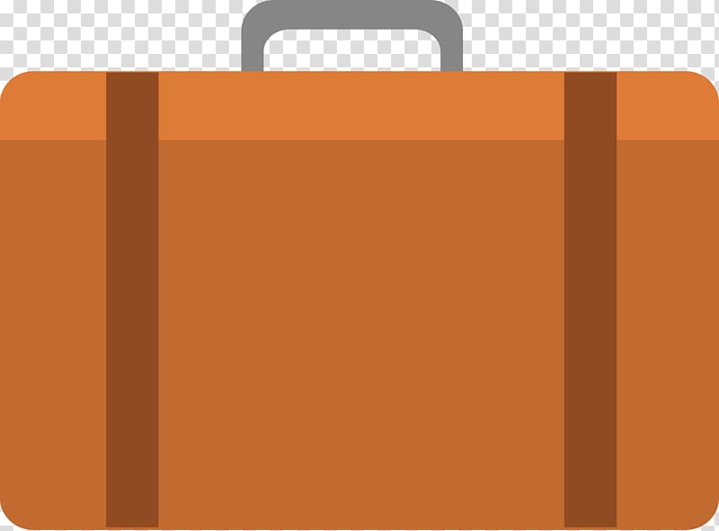 Suitcase Rectangle, Orange cartoon box diagram transparent background PNG clipart