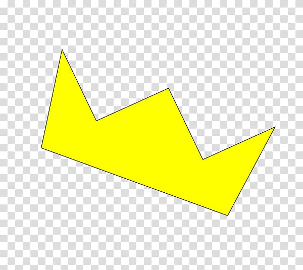 Triangle Area Yellow, Crooked Crown transparent background PNG clipart