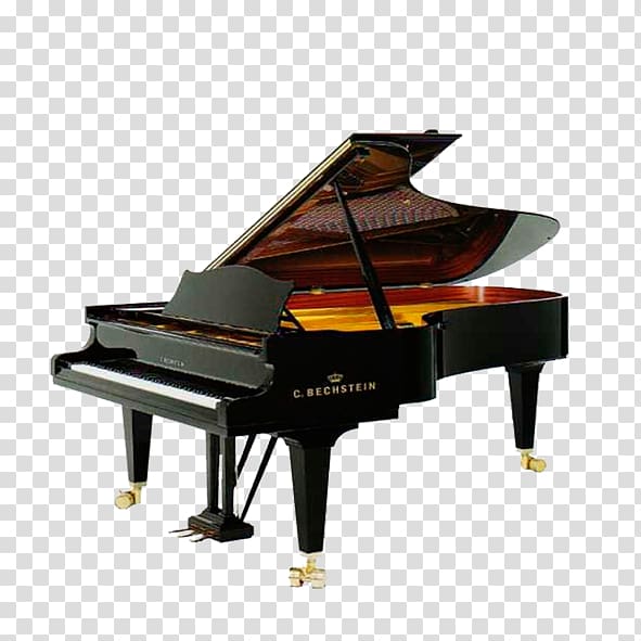 Grand piano C. Bechstein Musical instrument, piano transparent background PNG clipart