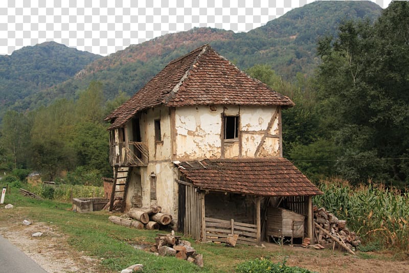 Los Angeles Rural area House Bosnia and Herzegovina Village, The old house at the foot of the mountain transparent background PNG clipart