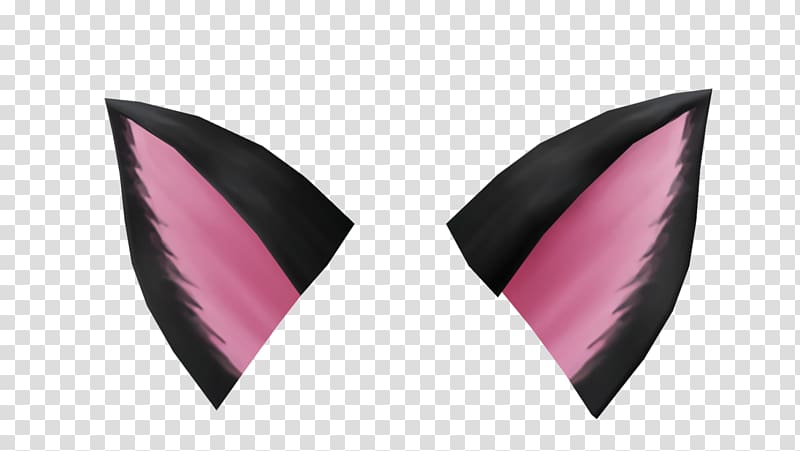 black-and-pink animal ears illustration, Cat Ear Kitten, ear transparent background PNG clipart