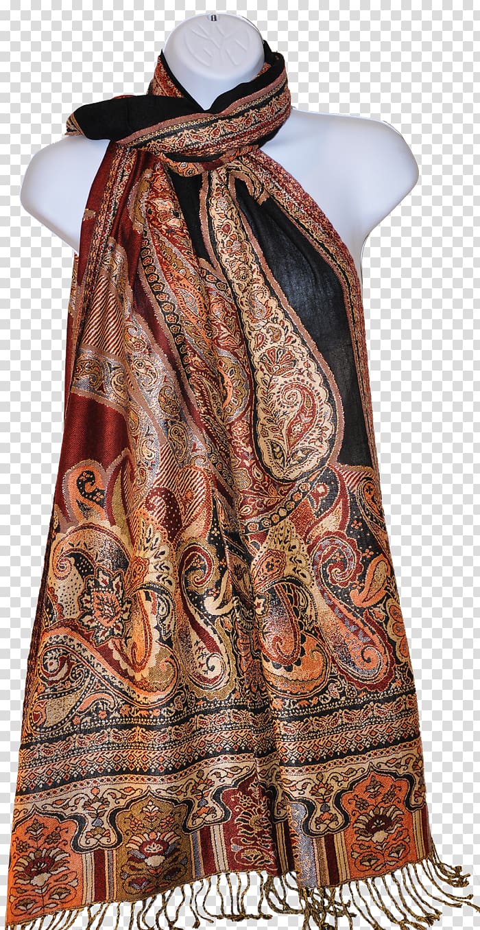 Paisley Jamawar Shawl Fashion Wrap, black shawl transparent background PNG clipart