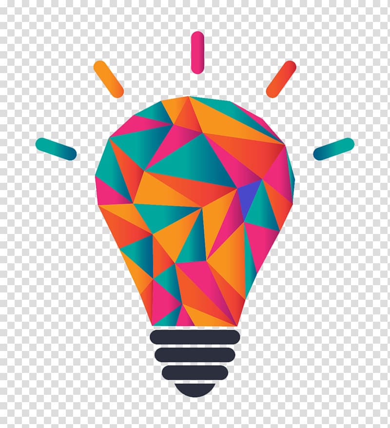 orange, blue, and yellow light bulb , Graphic Designer Logo Web design, design transparent background PNG clipart