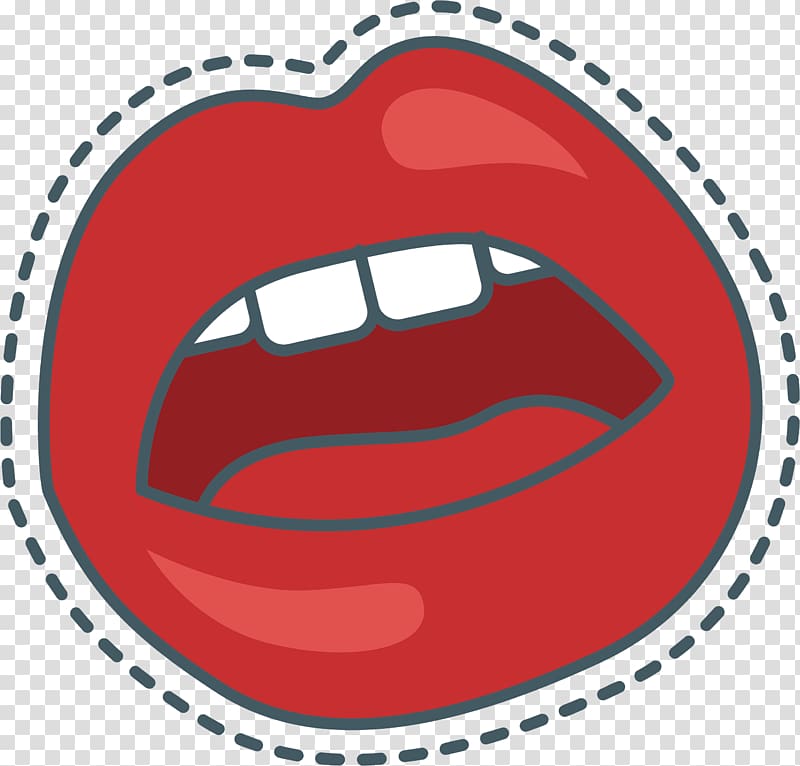 Lip, Sexy red lips transparent background PNG clipart