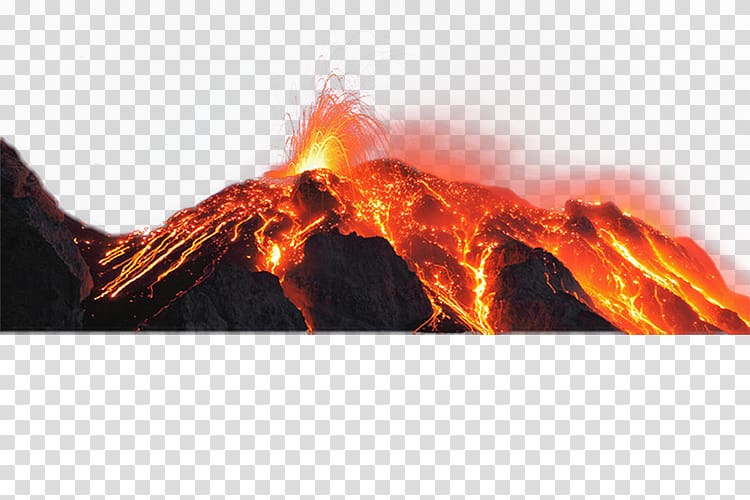 volcanic eruption, Ku012blauea Mauna Loa Puu02bbu u02bbu014cu02bbu014d Volcano Pahoa, Volcano transparent background PNG clipart