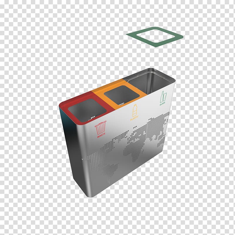 Recycling Stainless steel Rubbish Bins & Waste Paper Baskets, metal garbage containers transparent background PNG clipart