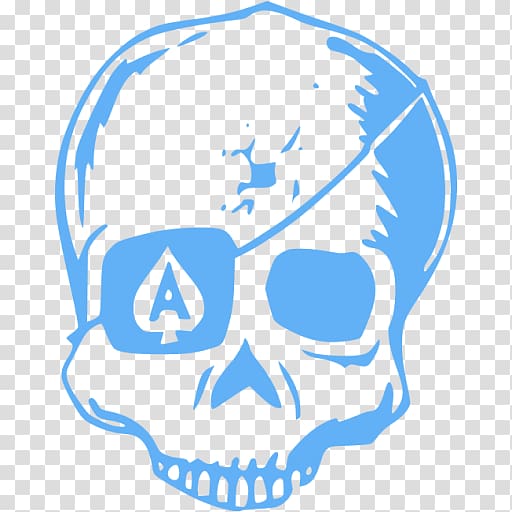 Decal Sticker Skulls: Totenköpfe Eyepatch, skull transparent background PNG clipart