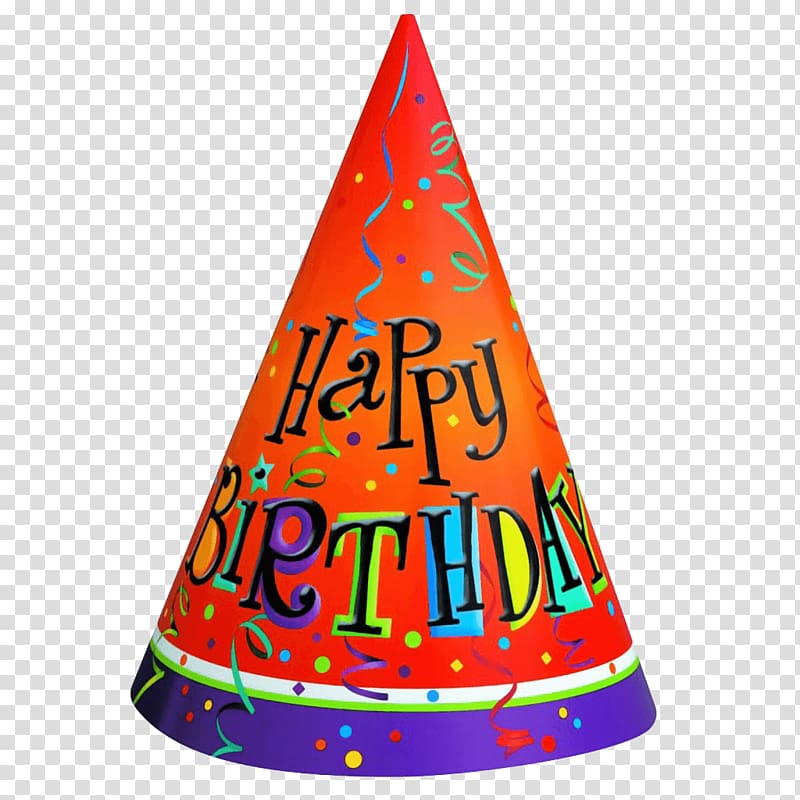 multicolored happy birthday hat, Birthday Hat transparent background PNG clipart