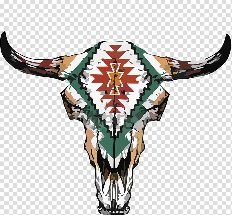 Bison Aurochs Skull Horn, deer transparent background PNG clipart
