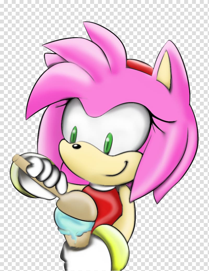 Amy Rose Ice cream Ariciul Sonic Sonic the Hedgehog, ice cream transparent background PNG clipart
