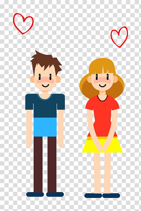 Animation, love between men and women transparent background PNG clipart