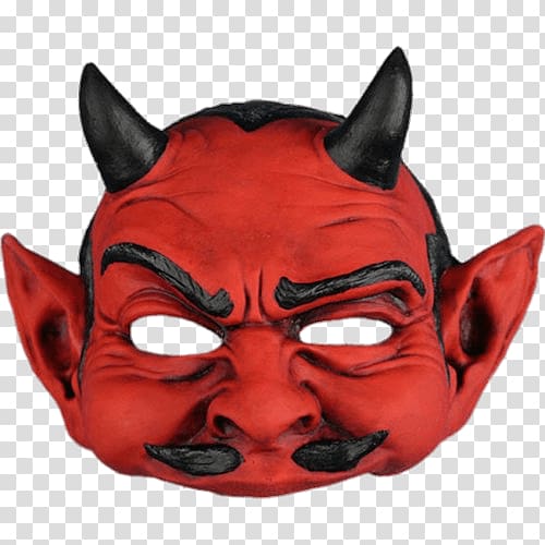 Lucifer Mask Devil Demon Satan, mask transparent background PNG clipart