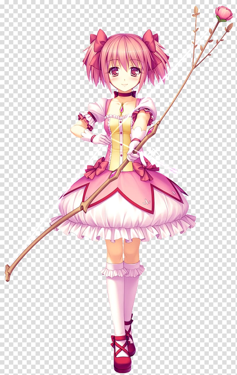 Madoka Kaname Homura Akemi Kyubey Sayaka Miki Magical girl, bow transparent background PNG clipart