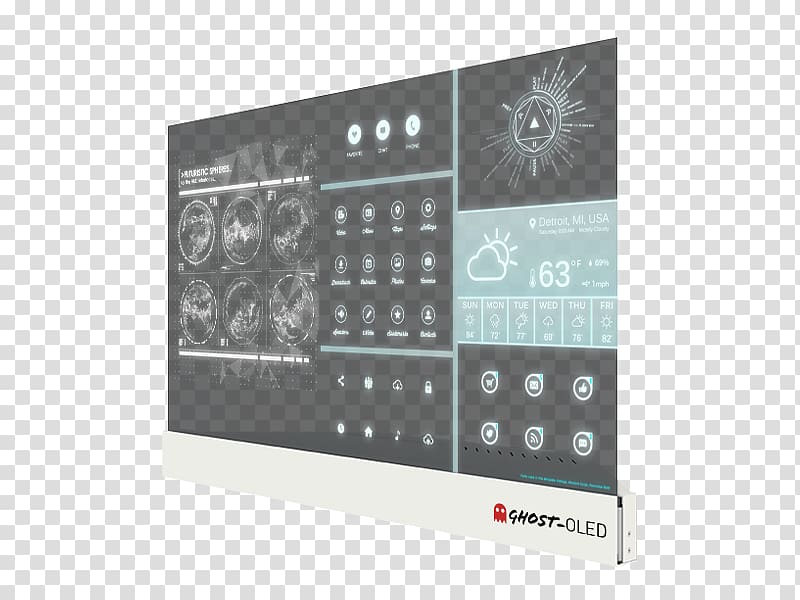 OLED See-through display Display device Flexible organic light-emitting diode, oled transparent background PNG clipart