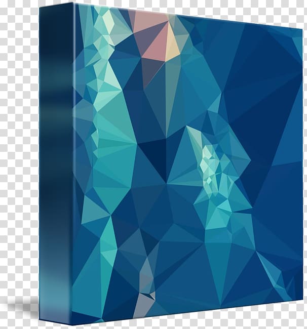 Turquoise Cobalt blue Teal, polygon border transparent background PNG clipart