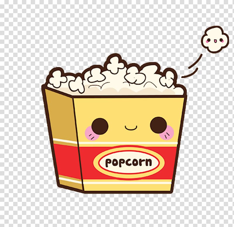 Popcorn Drawing Food Kavaii , cute transparent background PNG clipart