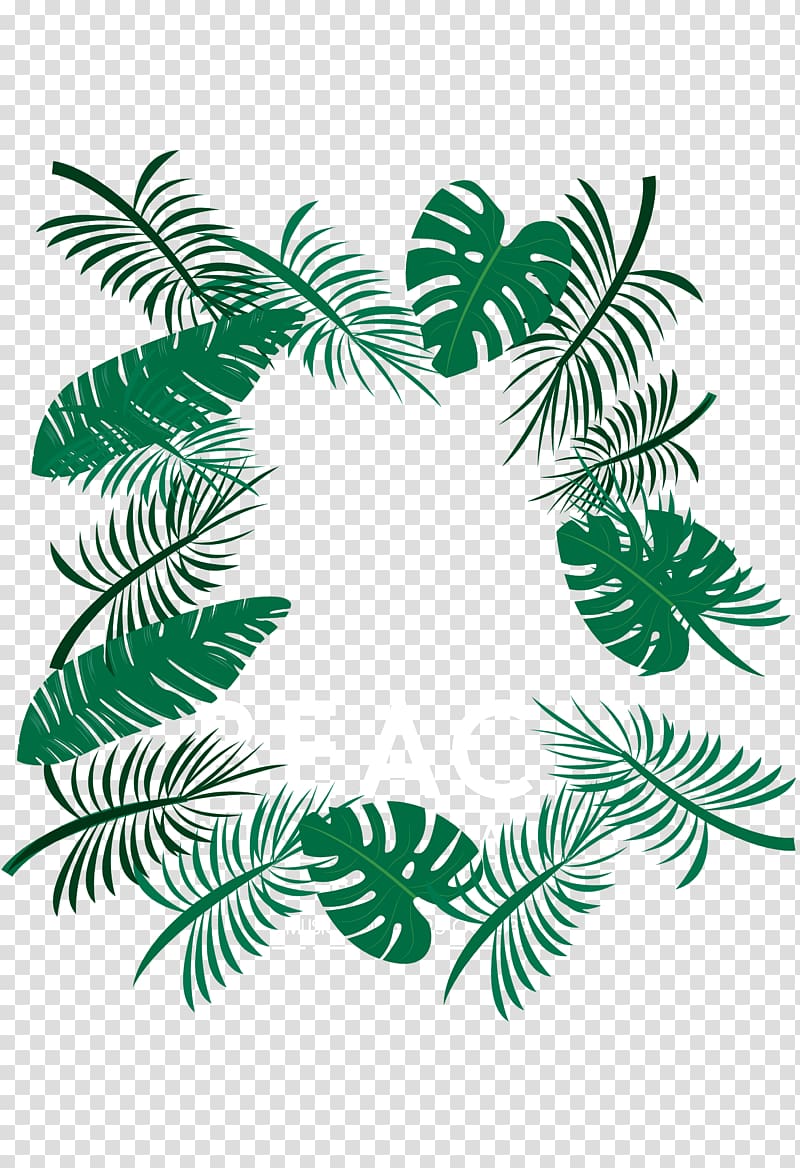 Palm leaves transparent background PNG clipart