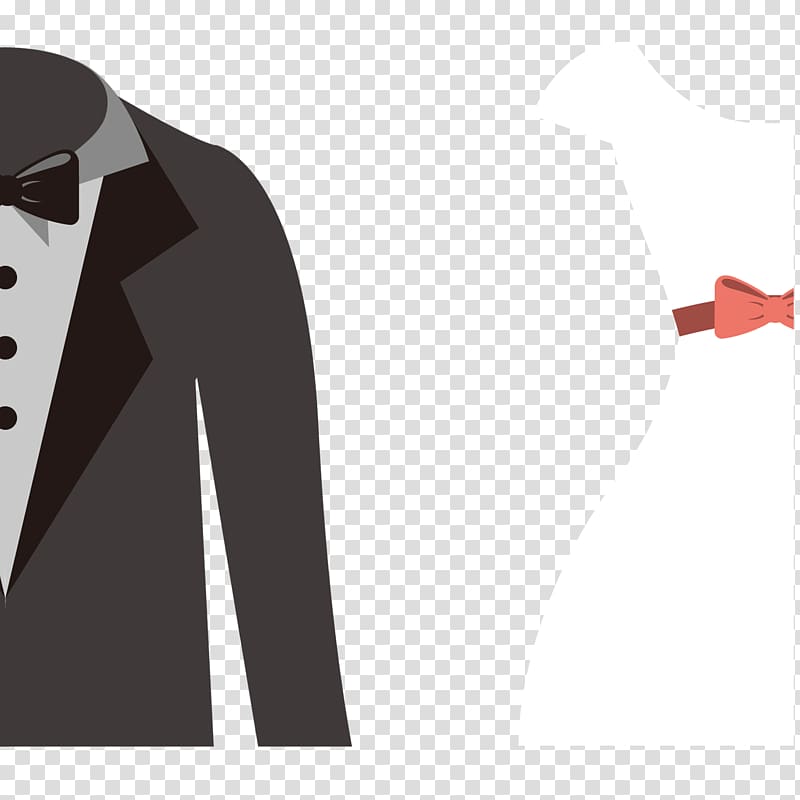 Formal wear Wedding Wedding dress Cartoon, Cartoon men and women dress transparent background PNG clipart