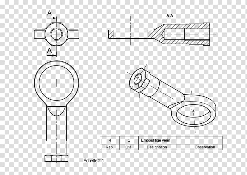 Hydraulic cylinder Technical drawing Hydraulics Pneumatics Fluid, Tige transparent background PNG clipart