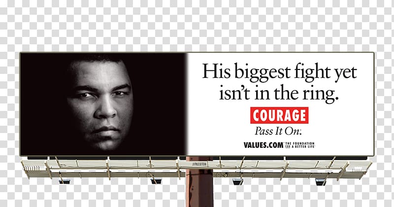 Billboard Display advertising The Foundation for a Better Life Muhammad Ali, Muhammed Ali transparent background PNG clipart