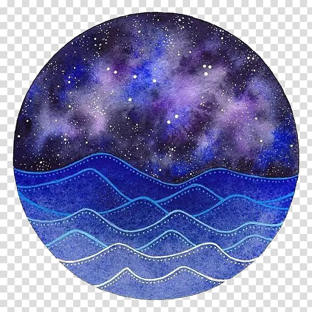 watercolor starry sky transparent background PNG clipart