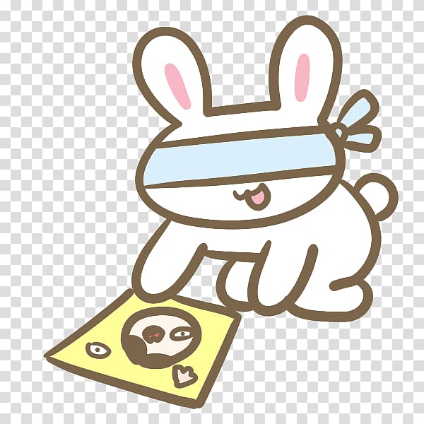 Rabbit Fukuwarai owarai tarento , rabbit transparent background PNG clipart