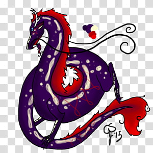 Horse Illustration, eastern dragon transparent background PNG clipart thumbnail