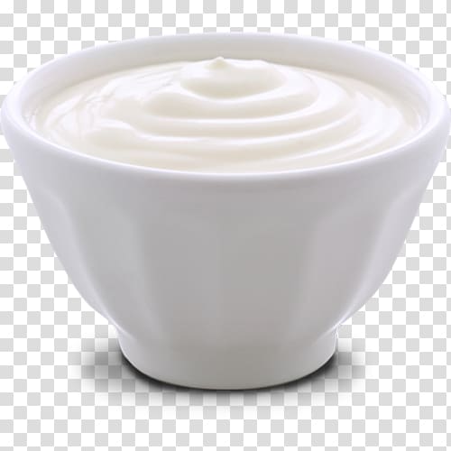 white cream in bowl, Kefir Frozen yogurt Milk Cup, Yogurt transparent background PNG clipart