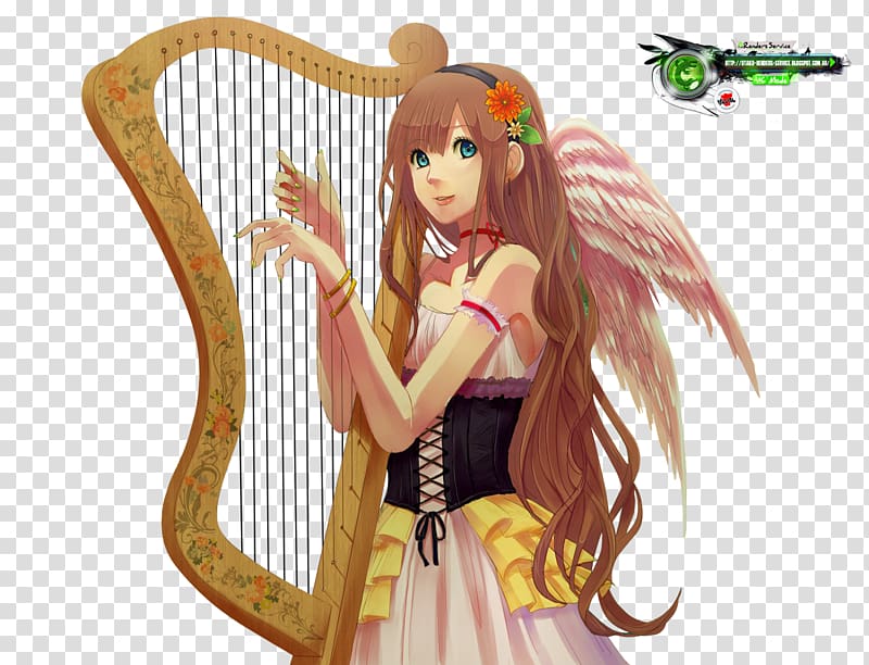 Harp Anime Drawing Manga, harp transparent background PNG clipart