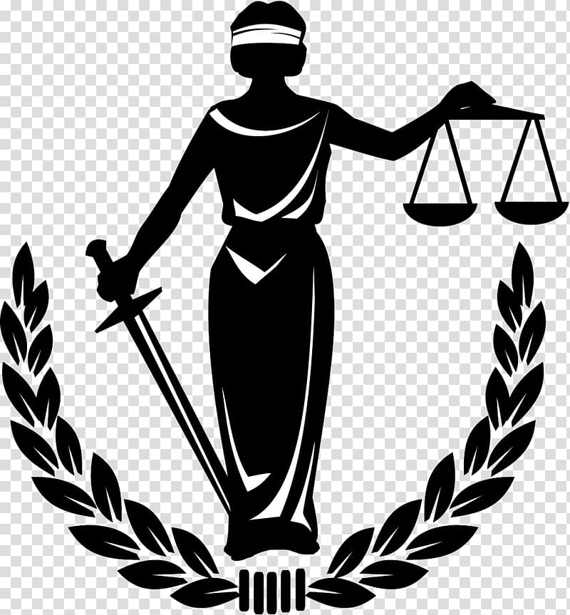 silhouette of woman carrying sword and balance scale illustration, Due process Lawyer Court Criminal law, Lady Justice transparent background PNG clipart