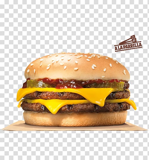 Cheeseburger Hamburger Whopper Fast food Pickled cucumber, double cheese transparent background PNG clipart