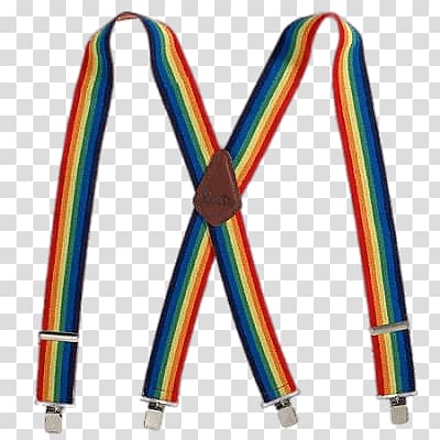 multicolored suspender , Rainbow Suspenders transparent background PNG clipart