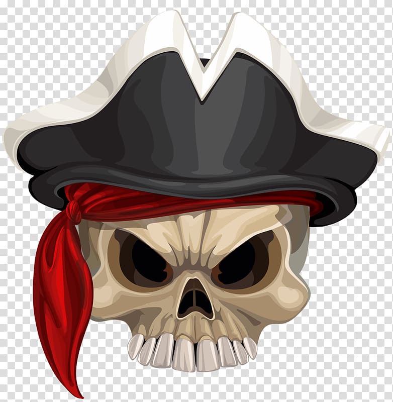 Piracy Designer Hat, The Scary Skeleton transparent background PNG clipart