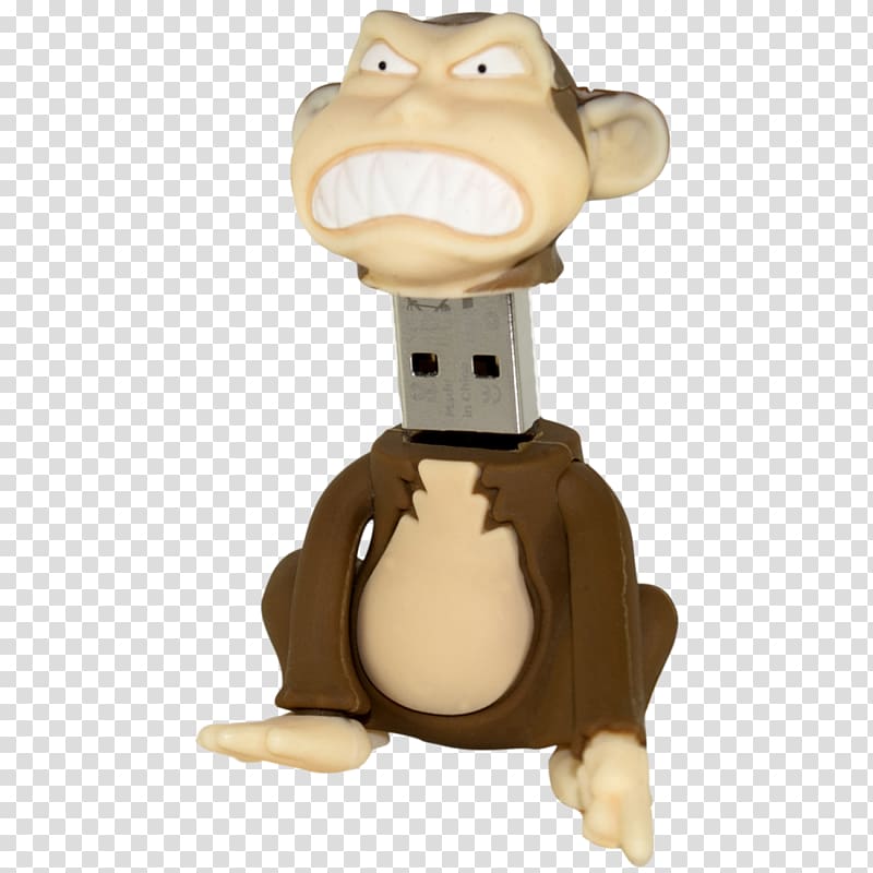 USB Flash Drives Flash memory USB flash drive security Computer data storage, monkey family transparent background PNG clipart