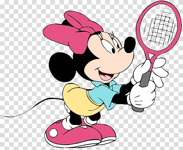 Minnie Mouse Mickey Mouse Donald Duck Goofy , play badminton transparent background PNG clipart