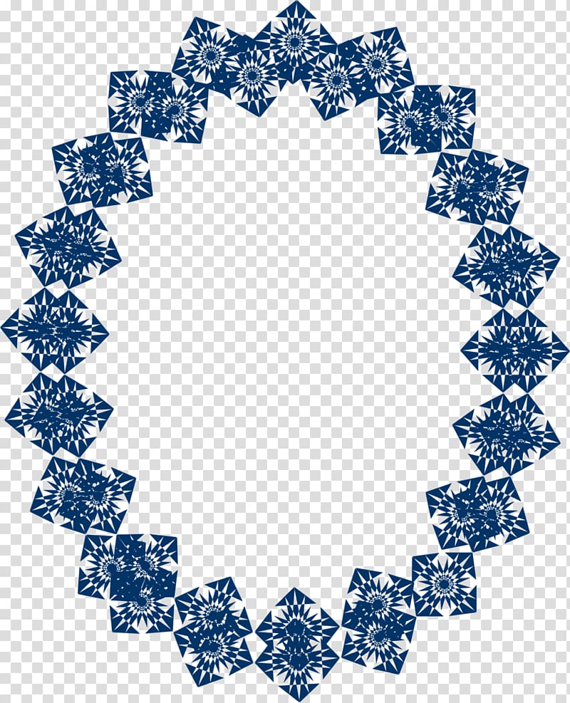 Ornament, blue boarder transparent background PNG clipart