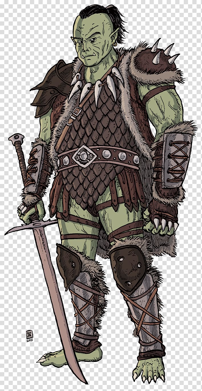 Dungeons & Dragons Pathfinder Roleplaying Game Half-orc Player character, Barbarian Axe Drawing transparent background PNG clipart